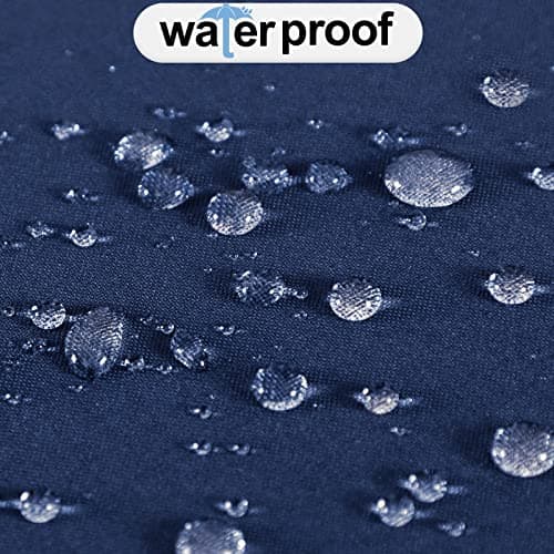 OutdoorLines Waterproof Outdoor Curtains for Patio - Windproof Tab Top Gazebo Curtain Panels - Privacy Sun Blocking Outside Curtain Set for Porch, Pergola and Cabana 54 x 96 inch, Navy Blue, 2 Panels
