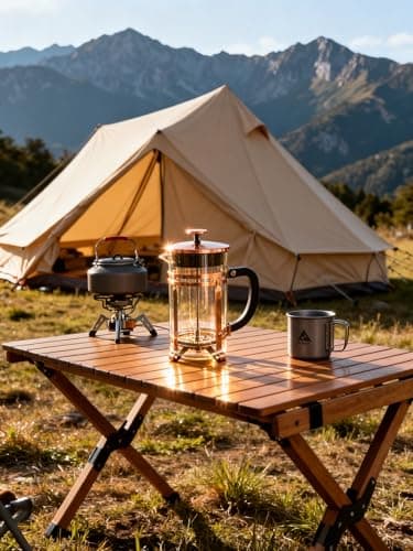 PSAVGLA 34oz French Press Coffee Maker, Thickened Borosilicate Glass & 304 Stainless Steel Double Mesh Filter. Cold Brew & Tea Brewer for Travel Camping, Kitchen Decor, Bar Accessories Gift (Copper) — view 8