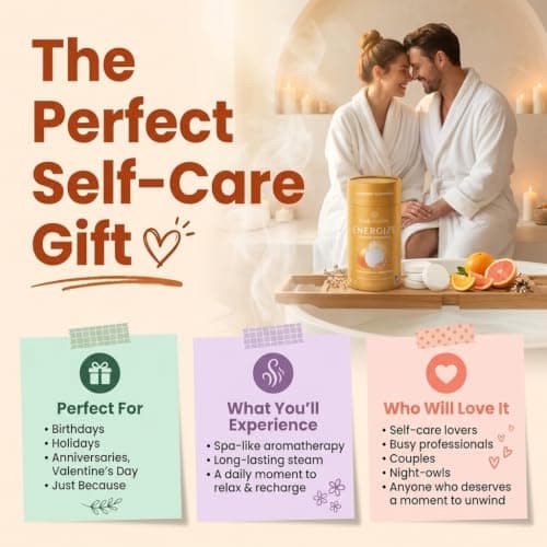 Body Restore Shower Steamers Aromatherapy 6 Pack – Fathers Day Gift for Dad, Birthday Gifts for Men, Relaxation Stress Relief Self Care – Premium Citrus Essential Oil Tablets — view 8