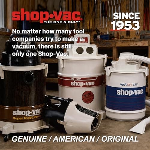 Shop-Vac 5430299 Backpack Vacuum Commercial, 1.5 Gallon 4.5 PHP Ergonomic Canister Vacuum Cleaner with HEPA Filtration, 1.5-Inch Attachments, Corded, for Multi-Surface Cleaning, Carpet and Hard Floor