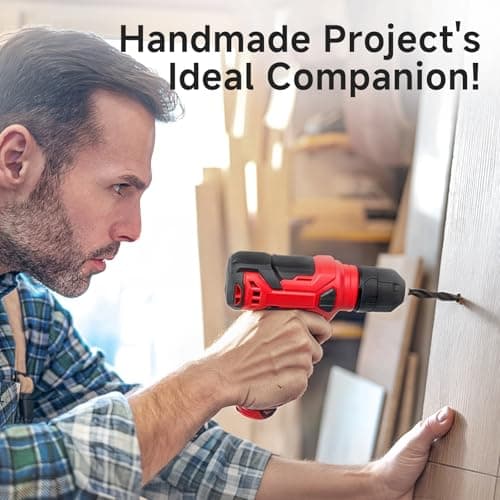 Tool Set - 8V Cordless Drill Set, 132 Piece Home Tool Set With Hand Drill, Tool Kit for Women & Men, Perfect for Homeowner, Diyer, Handyman — view 2