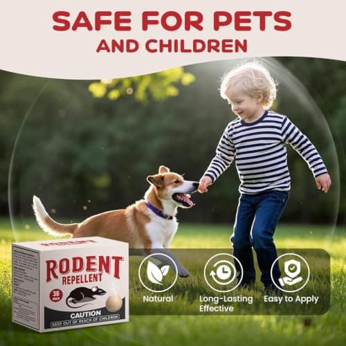 Rodent Repellent 36 Balls, Mouse Repellent Indoor for House, Car & Garage – Safe & Natural Peppermint Oil Moth Balls for Rodents, Rat & Mice Repellent for Home, Office, & Outdoors — view 4