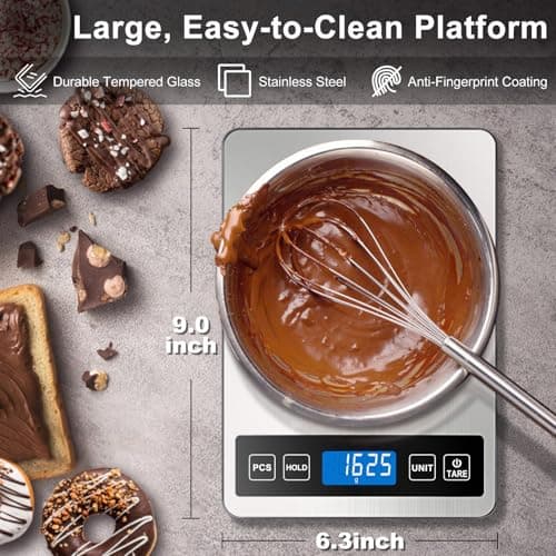 Fuzion Food Scale, 22lb/0.1oz Digital Kitchen Scale - 7 Units, Tare & PCS — view 2