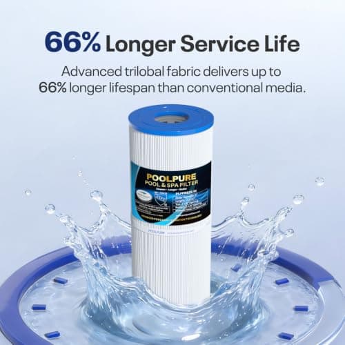 POOLPURE PLFPRB25-IN Hot Tub Filter Replace Unicel C-4326, Guardian 413-106, Filbur FC-2375, FC-2370, 3005845, 17-2327, 100586, 33521, 25392, 817-2500, 5X13 Drop in Spa Filter 2 Pack — view 4