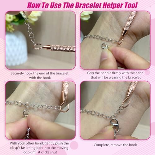 2Pcs Bracelet Helper Tool Jewelry Clasp Assistant for Bracelet Necklace Wearing Aid — view 7
