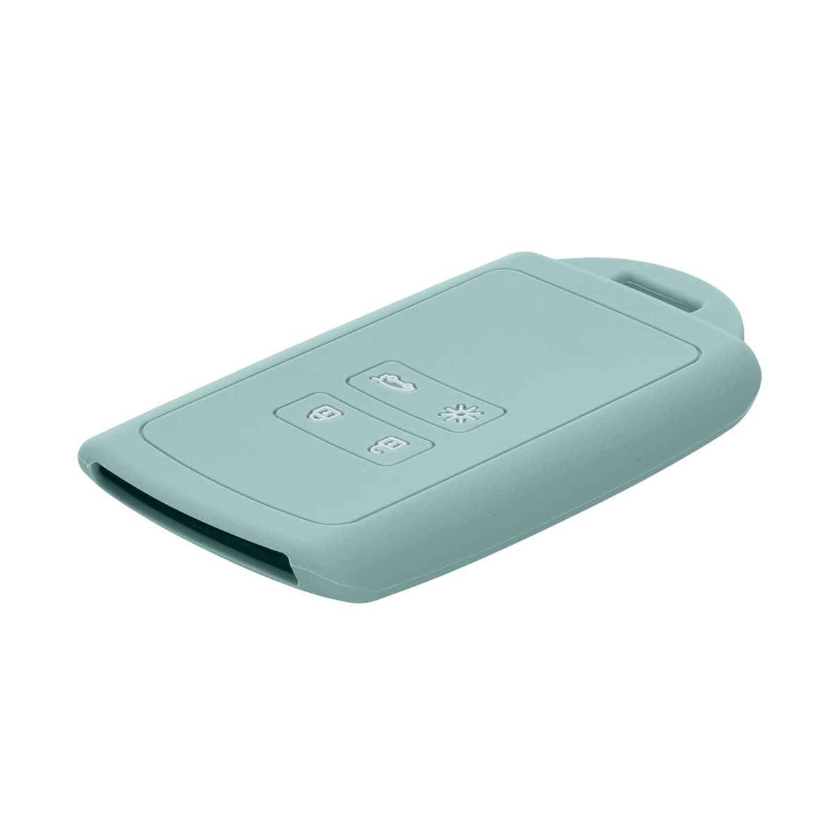 kwmobile Funda de Silicona Compatible con Renault Llave de Coche Smart Key - Carcasa Protectora para Llavero - Case Mando de Auto Menta — view 5