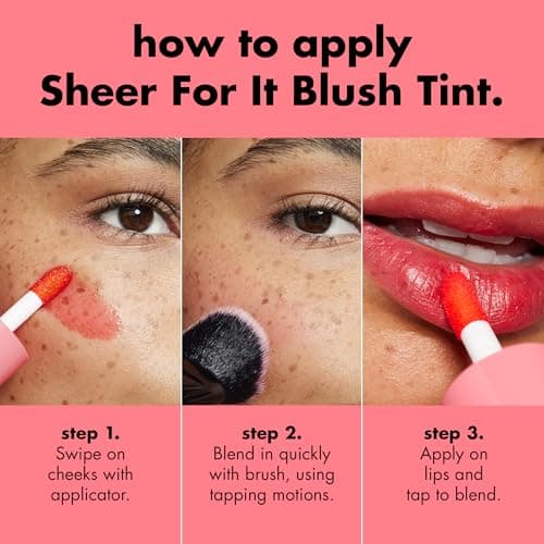 e.l.f. Sheer For It Blush Tint, Multi-Use, Long-Lasting Lip & Cheek Makeup, Creates A Natural Flush Finish, Vegan & Cruelty-Free, Burgun-did That — view 2