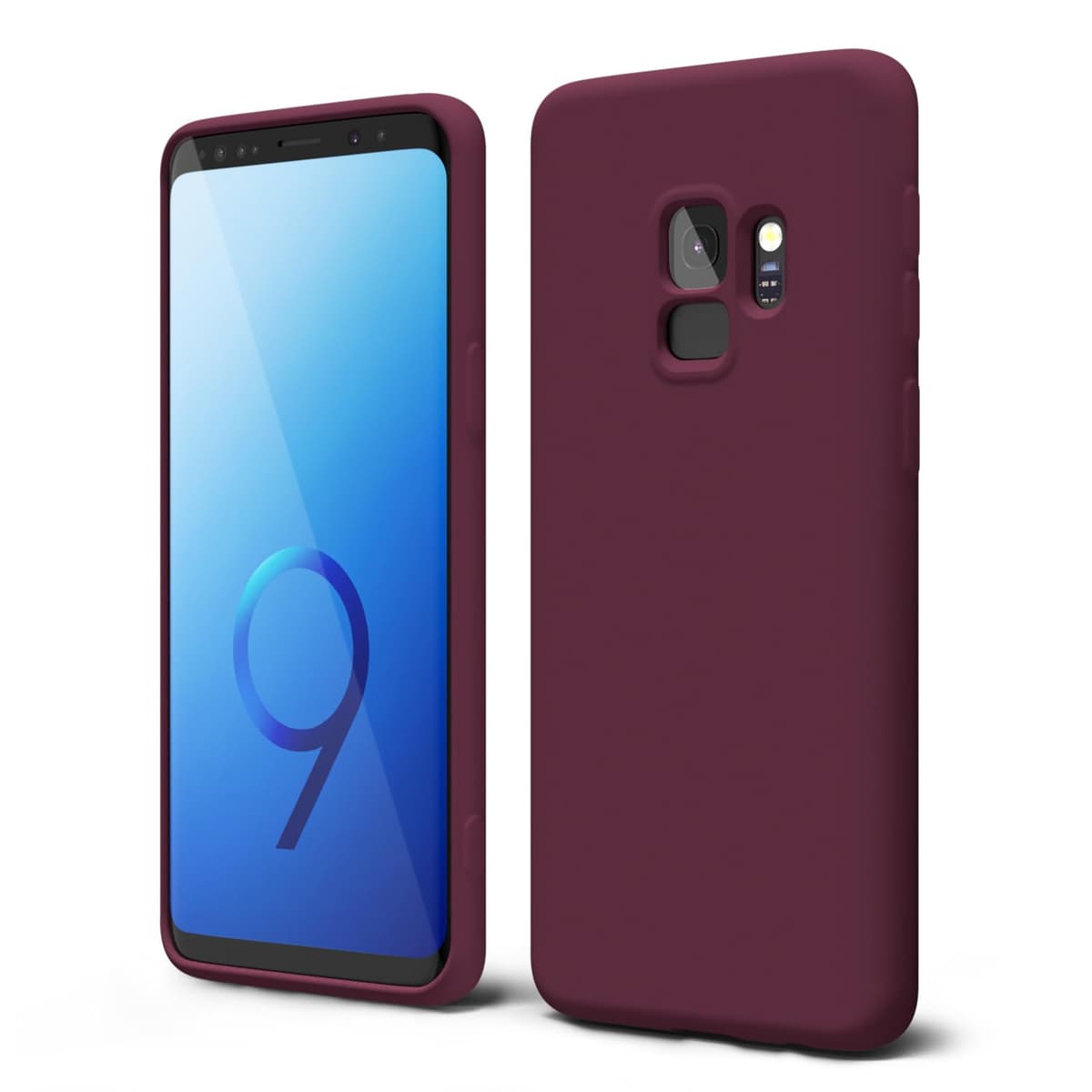 oakxco for Samsung Galaxy S23 Phone Case Liquid Silicone,Cute Thin Slim Soft Rubber TPU Plain Smooth Gel Cover for Women Girl Aesthetic Design, Matte Solid Protective & Shockproof, Burgundy Plum Wine — view 321