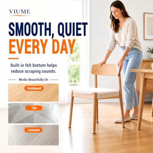 32 Pcs Chair Leg Floor Protectors for Hardwood Floors Silicone Covers to Protect Wood Tile Floors Felt Pads Furniture Leg Caps Anti-Scratch Reduce Noise (Fit:1.3"-2") — view 2
