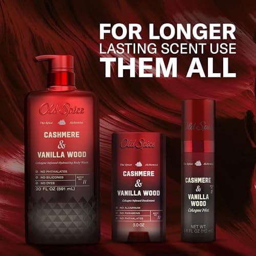 Old Spice Aluminum Free Deodorant for Men, The Spice Alchemist Collection, 24/7 Cologne Infused Scent, No Trade Off Formula, Free of Parabens & Phthalates, Cashmere + Vanilla Wood Scent, 3.0 oz — view 12