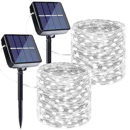 Joomer Solar Fairy Lights, 2-Pack Total 80FT 240LED String Lights, White