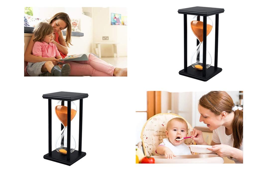 Lodunsyr Reloj De Arena 45 Minutos Timer Chico para Ornamento Restaurante Decoración Hogar Escritorio De Oficina Navidad Niña Reloj De Arena Temporizador 45 Min Hourglass Naranja — view 3