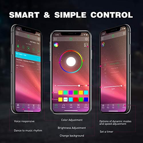 Nilight RGB LED Rock Lights Kit, 4 pods Underglow Multicolor Neon Light Pod with Bluetooth App Control Flashing Music Mode Wheel Well Light for Truck ATV UTV RZR SUV — view 3