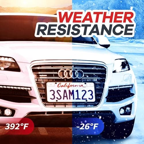 Aujen Silicone License Plate Frames,2 Pack Black Side-Opening License Bracket Holder with Easy Installation, License Plate Frame Without Obstruction.Rustproof, Rattle Proof & Weatherproof Universal — view 4