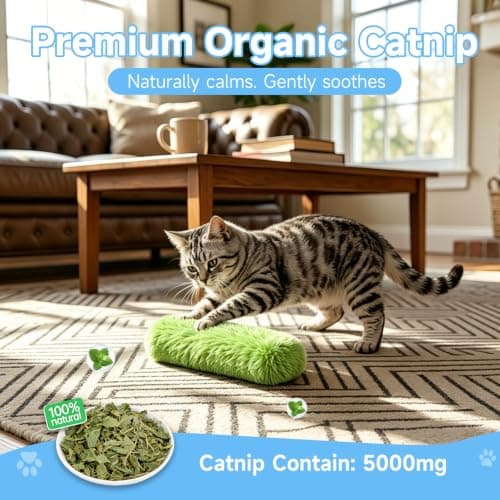 WOUSEDO Cat Toys Pillows 3 Pack, Interactive Kicker Toy with Catnip — view 3