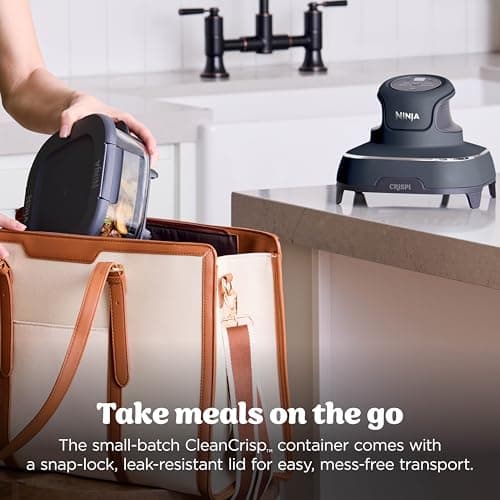 Ninja Crispi 4 in 1 Glass Air Fryer, 450°F, Non Toxic, 4QT and 6 Cup Containers with Lids, Dishwasher Safe, Cyberspace Gray, 1 Count, FN101GY — view 10