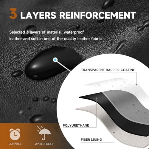 Waterproof Seat Covers for Dining Chairs Soft PU Leather Dining Chair Seat Covers Set of 4, Durable and Wipeable Kitchen Chair Slipcover Protector with Elastic Band for Dining Room (Black, 4Pcs) — view 2