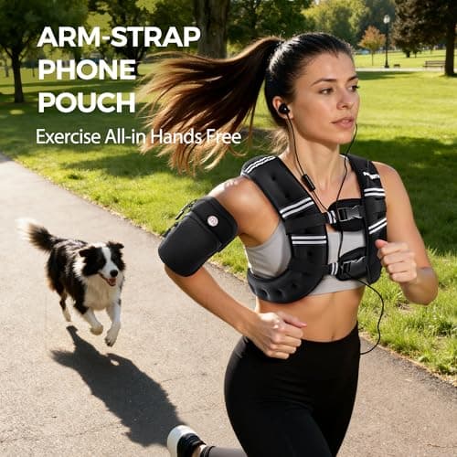 PACEARTH Weighted Vest, 4lb/6lb/10lb/12lb/16lb/20lb/25lb/30lb Weight Vest with Reflective Stripe, Body Weight Vests Adjustable for Men, Women Workout, Strength Training, Running, Walking, Jogging — view 4