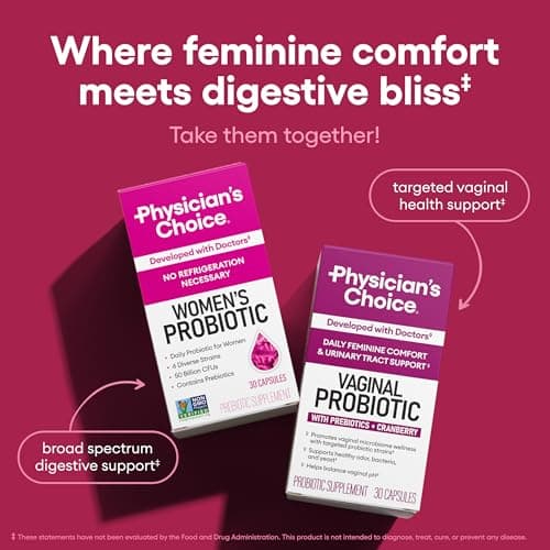 Physician's CHOICE Probiotics for Women - PH Balance, Digestive, UT, & Feminine Health - 50 Billion CFU - 6 Unique Strains for Her - Organic Prebiotics, Cranberry Extract+ - Women Probiotic - 30 CT — view 6