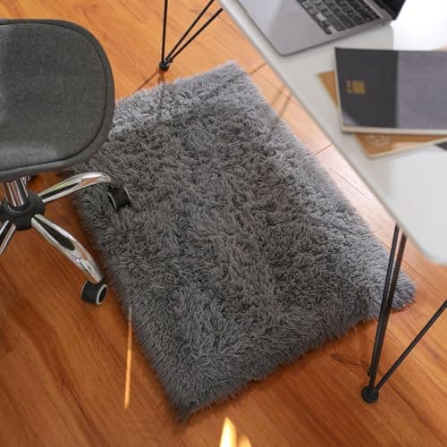 Ophanie Small Rug Upgrade Non Slip Throw Bedside Area Rugs, Fluffy Soft Grey Mini Bedroom Carpet, Affordable Door Entryway Indoor Inside Front Entrance Dog 2x3 Mat, Home Decor Aesthetic, Nursery — view 4