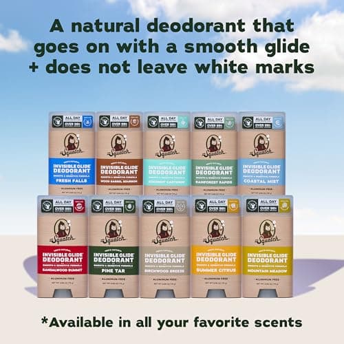 Dr. Squatch Invisible Glide Natural Men’s Deodorant – Smooth Glide, No Stains – Aluminum Free Deodorant Men – Safe for Sensitive Skin – Wood Barrel Bourbon + Rainforest Rapids, 2.65oz (2-Pack) — view 8