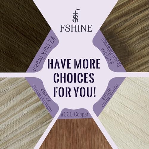 Fshine Tape in Hair Extensions 12 Inch 30g Dark Ash Blonde Highlighted Golden Blonde Hair Extensions Tape in Real Hair 20pcs Invisible Straight Blonde Tape in Remy Human Hair Extensions for Women — view 7