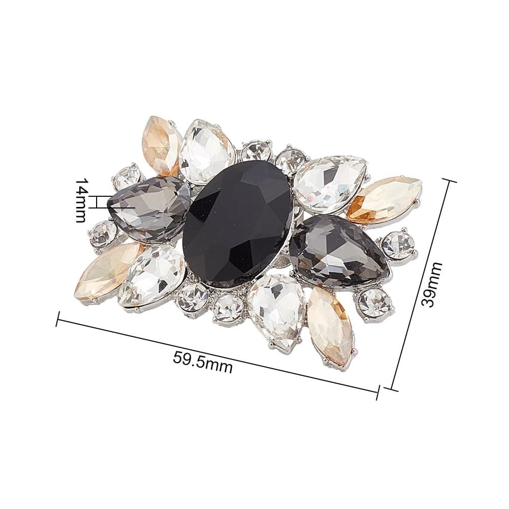 1 Pair Rhinestone Crystal Shoe Clips Wedding Party Prom Shoe Clips Buckles Decorations Elegant Women Heels Charms Beaded for Craft Jewelry Lady Heels Clothing Bags Hats Dress Decor — view 2