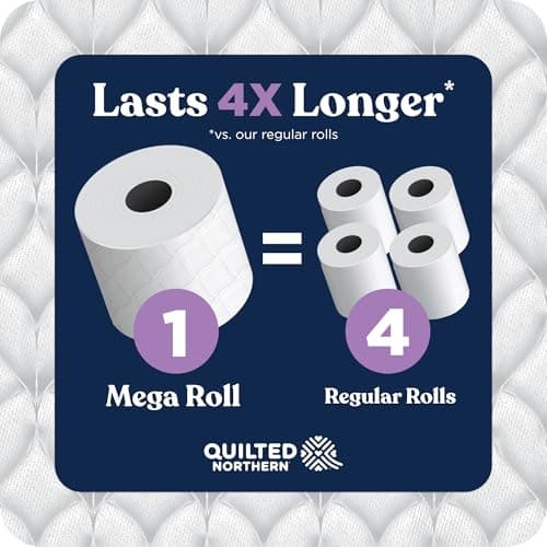 Quilted Northern Ultra Plush Toilet Paper, 6 Mega Rolls = 24 Regular Rolls, 3X Thicker*, 3 Ply Soft Toilet Tissue — view 6