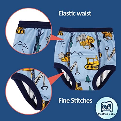 MooMoo Baby Training Pants 6 Pack Strong Absorbent Toddler Training Underwear for Baby Boy Girl Tyle 14(BOY, 3T) — view 4