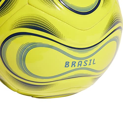 adidas Unisex-Adult Official World Cup Club Soccer Ball, Bright Yellow/Dark Blue/Blue 5 — view 3