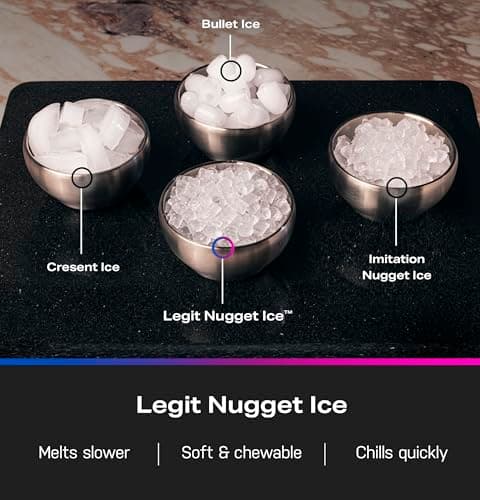 GE Profile Opal 2.0 XL with 1 Gallon Tank, Chewable Crunchable Countertop Nugget Ice Maker, Scoop included, 38 lbs in 24 hours, Pellet Ice Machine with WiFi & Smart Connected, Stainless Steel — view 7