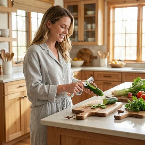 Premium Vegetable Peeler with Wooden Handle and Bottle Opener: 2-in-1 Stainless Steel Kitchen Tool for Fruit Apple Potato Pumpkin Papaya (2 PCS) — view 3