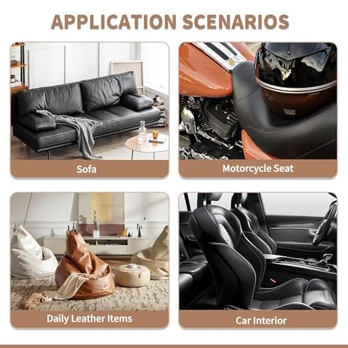 ONine Leather Repair Patch，Self-Adhesive Couch Patch，Multicolor Available Scratch Leather 8X11 Inch Peel and Stick for Sofas, Car Seats Hand Bags Jackets(Ink Black) — view 3
