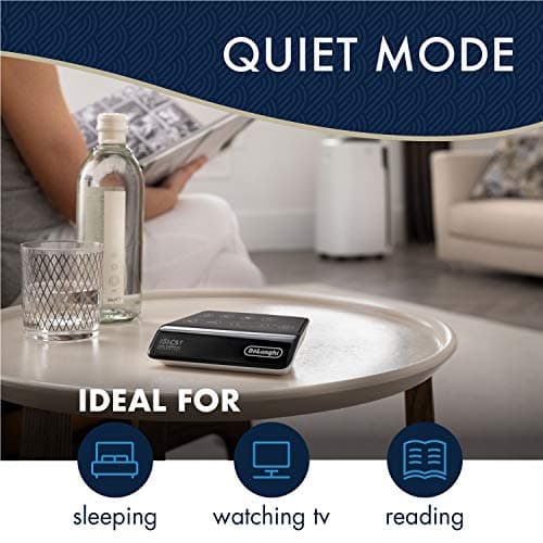 DeLonghi Portable Air Conditioner 14,000 BTU,cool extra large rooms up to 700 sqft,remote,energy saving mode,extremely quiet,dehumidifier,fan,programmable,window venting kit,AC Unit for room,EX390LVYN — view 3