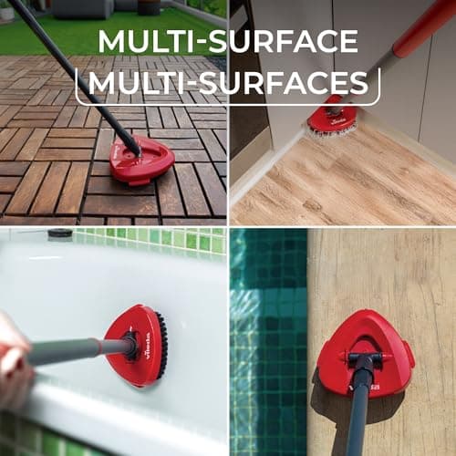 Vileda EasyWring Scrub Brush Attachment | Tough Stain & Grout Cleaning | for Tile & Sealed Hard Floors — view 3