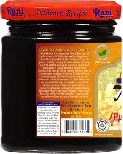 Rani Tamarind Paste Puree (Imli) 8oz (227g) Glass Jar, No Added Sugar, Pack of 5+1 Free ~ All Natural | Vegan | Gluten Free | No Colors | Non-GMO | Indian Origin — view 2