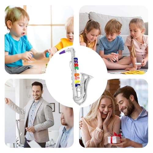 Toy Saxophone for Kids, Saxophone Instrument, Toy Instruments, for Party Birthday Holiday School Performance Stage Role Playing Talent Show Boys Girls — view 3