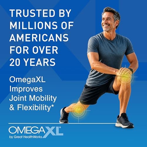 OmegaXL Joint Support Supplement, for Relief - Natural Muscle Support, Green Lipped Mussel Oil, Soft Gel Pills, Drug-Free, 60 Count — view 2