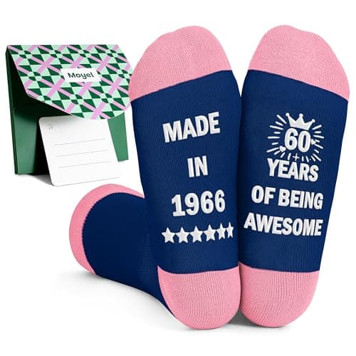 Moyel 60th Birthday Gifts for Women Funny Socks for Women