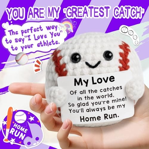 TKGIFTHOT Valentines Gifts for Him Her Boyfriend Girlfriend Crochet Baseball Gifts for Birthday Anniversary Valentines Day Romantic I Love You Gift for Husband or Wife — view 2