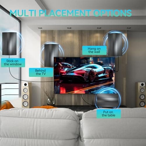 2026 Upgraded TV Antenna Indoor Up to 5000+ Miles Range, Digital Antenna for Smart Tv Indoor/Outdoor Local Channels,Strongest HDTV Antenna for 8K 4k 1080p - Amplifier Signal Booster & 38ft Coax Cable — view 5