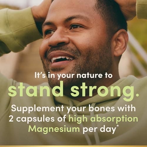 Nature’s Bounty High Absorption Magnesium Glycinate 240 mg for Supporting Muscle Relaxation and Bone, Heart & Nerve Health – Non-GMO, Gluten-Free, Vegetarian, 120 Count/60 Servings — view 3