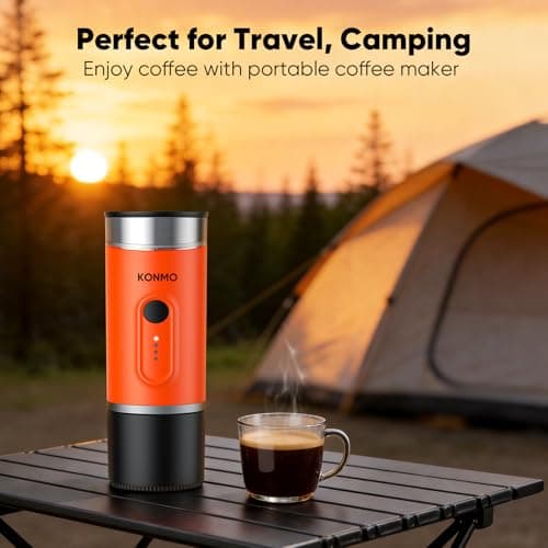 MyCampix Portable Espresso Machine for Travel, Self-Heating Coffee Maker Works with Capsules & Ground Coffee, Type-C Rechargeable for Outdoor Camping Car RV Business Trips — view 6