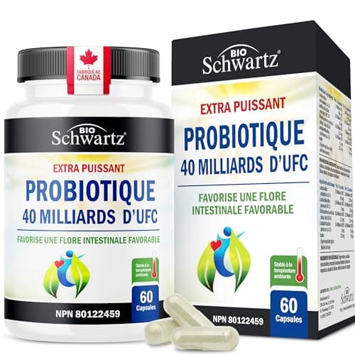 Probiotic 40 Billion CFU - Synbiotics Gut Health - Proudly Canadian Made - Bloating Relief & Digestive Health Support - Guaranteed Potency Probiotics for Men & Women - Shelf Stable, Non-GMO, 60ct — view 5