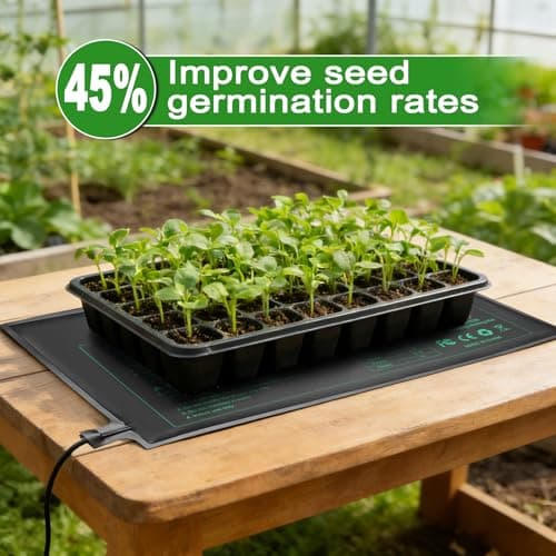 Bestio 10 in x 20.75 in Seedling Heat Mat, Waterproof Heat mats for Seed Starting, MET & UL Dual Certification Standard for Seeding, Greenhouse Growing — view 2