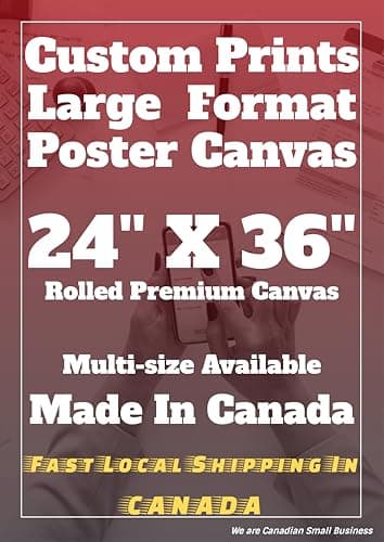 Custom Canvas Prints - Made in Canada - Premium Borderless Printing- Upload Your Image/Photo, Personalized Photo to Poster Printing, Home Decor Wall Art Prints (24x36inch, Rolled Canvas)