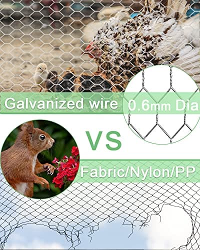 vensovo Green Chicken Wire Mesh - 13.7"×236" Garden Animal Barrier Fence, 1 inch Mesh Fence for Pet,Rabbit,Poultry — view 5