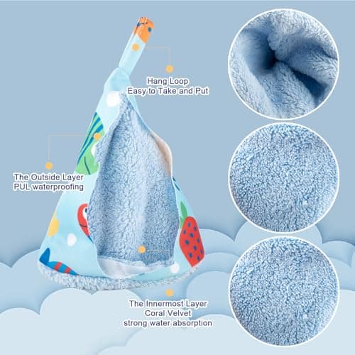 YSSPPOY 6 Pcs Coral Velvet Peepeeteepe Baby Boy, Strong Water Absorption Pee Peep Teepee for Baby Boy, Reusable Pee Covers for New Parents Gift — view 3