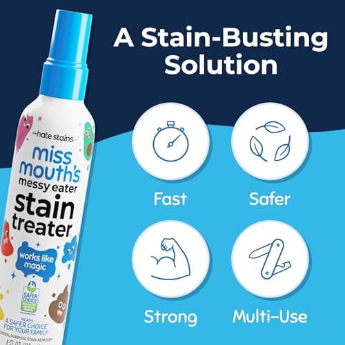 Miss Mouth's Messy Eater Stain Treater Spray - 4oz Stain Remover - Newborn & Baby Essentials - No Dry Cleaning Food, Grease, Coffee Off Laundry, Underwear, Fabric — view 3
