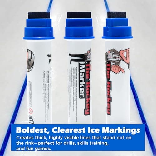 The Hockey Marker Easy Crease Blue Marker for Ice – Durable Hockey Marker for Ice Rink Training, Ice Paint Marker for Hockey Practice, Coaches & Teams, High‑Visibility Ink, 3pcs — view 3